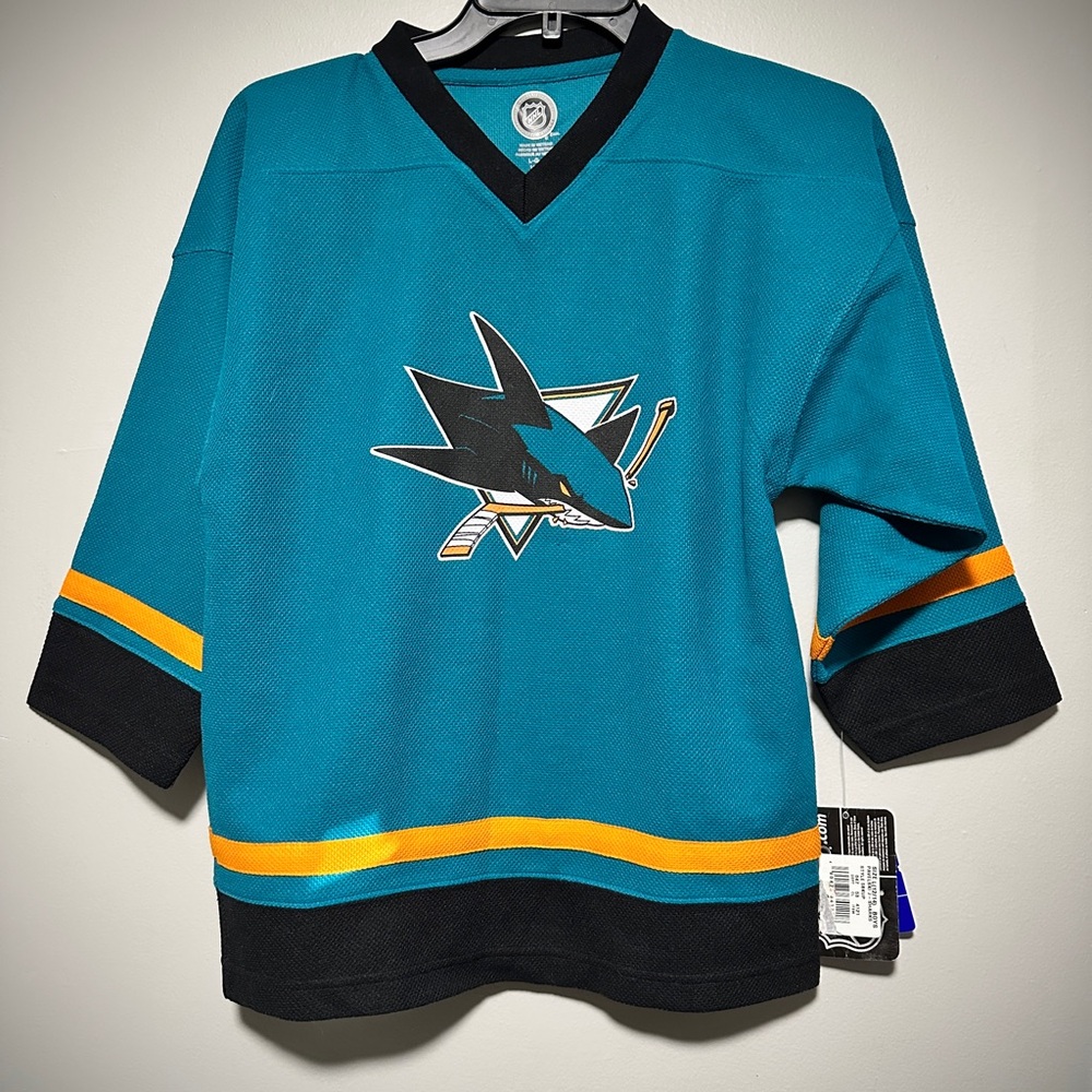 NHL San Jose Sharks Pavelski Teal and Black Kids Jersey